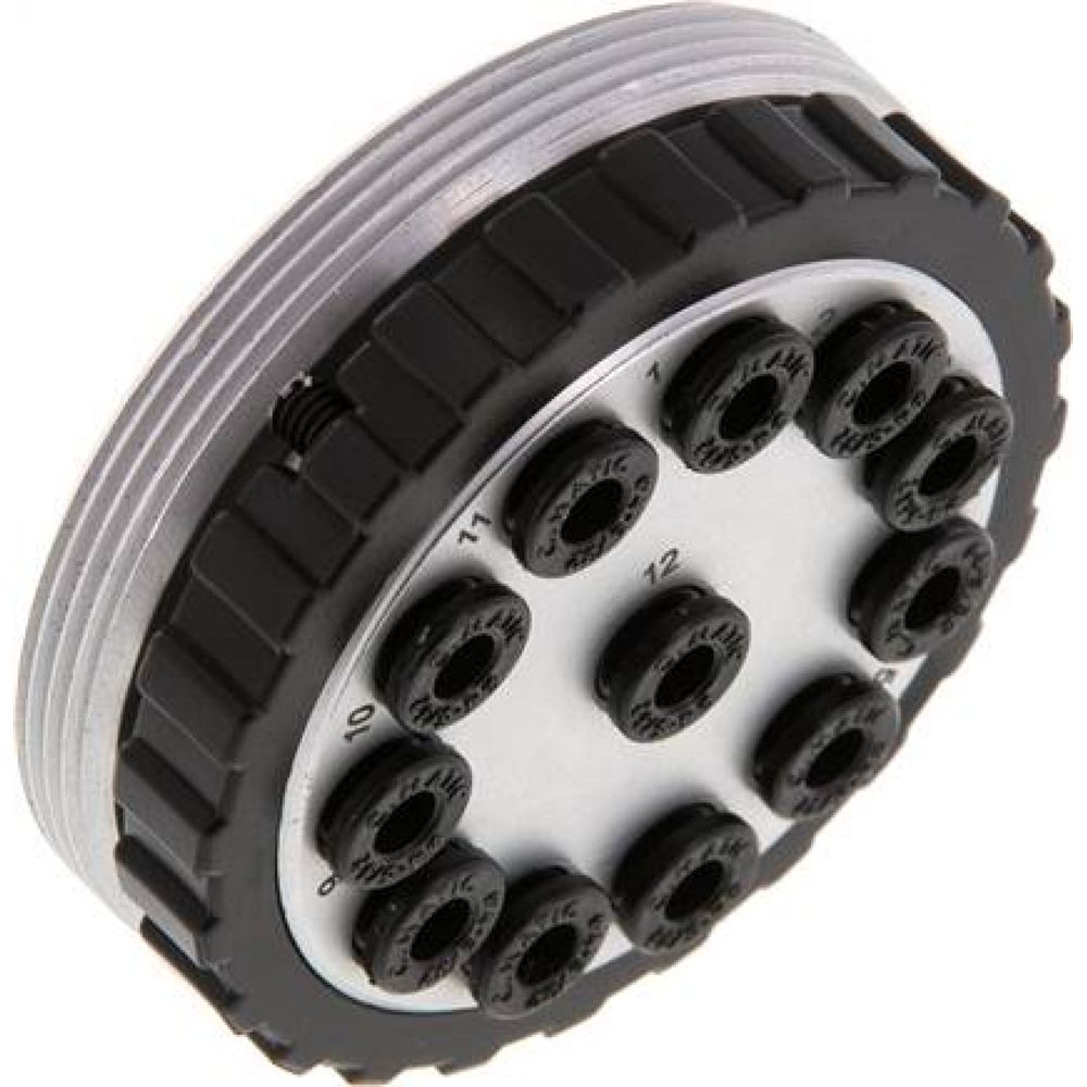 Mehrfachkupplung 12x 4mm Schl.,Muffe, rund