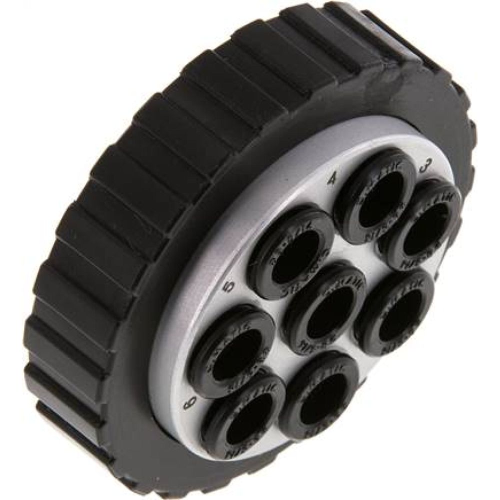 Mehrfachkupplung 8x 8mm Schl.,Stecker, rund