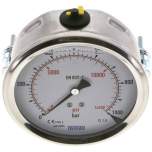 Wika MFRE 1000100 GLY CR Glycerin-Einbaumanometer, 3kt-Frontring, 100mm, 0-1000 bar