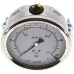 Wika MFRE 100100 GLY CR Glycerin-Einbaumanometer, 3kt-Frontring, 100mm, 0-100 bar