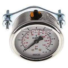 Wika MFRE 1063 GLY CR Glycerin-Einbaumanometer, 3kt-Frontring, 63mm, 0-10 bar