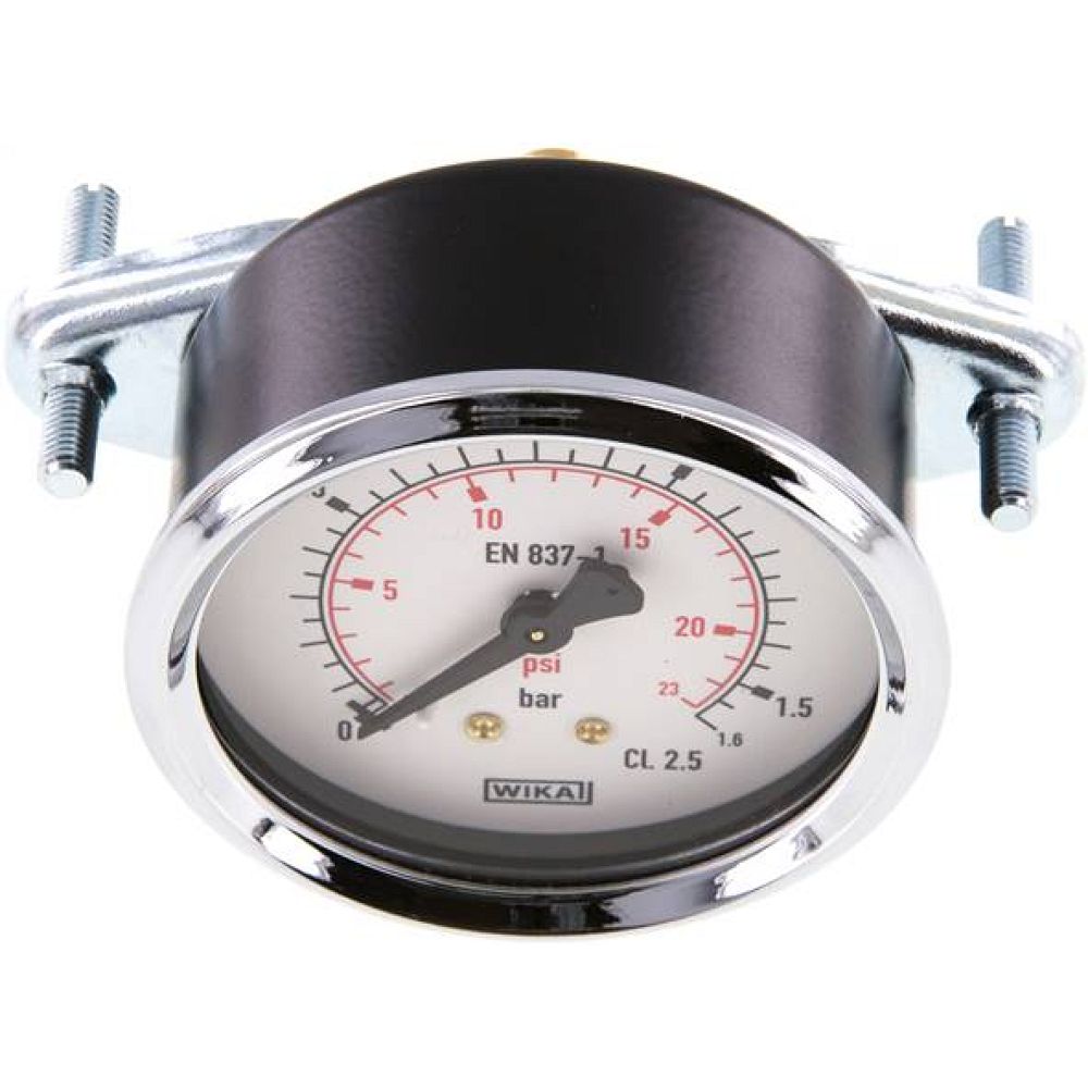 Wika MFRE 1,663 Einbaumanometer, 3-kant-Frontring, 63mm, 0-1,6 bar