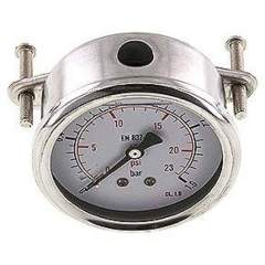 MFRE 1,663 GLY CRE Glycerin-Einbaumanometer, 3kt-Frontring, 63mm, 0-1,6 bar