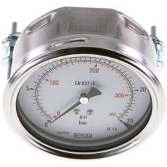 Wika MFRE 25100 CR Einbaumanometer, 3-kant-Frontring, 100mm, 0-25 bar