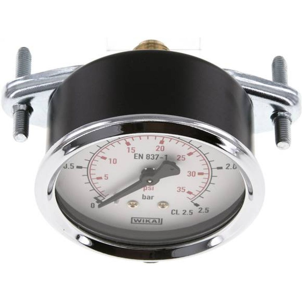 Wika MFRE 2,563 Einbaumanometer, 3-kant-Frontring, 63mm, 0-2,5 bar