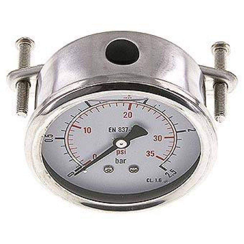 MFRE 2,563 GLY CRE Glycerin-Einbaumanometer, 3kt-Frontring, 63mm, 0-2,5 bar