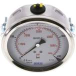 Wika MFRE 400100 GLY CR Glycerin-Einbaumanometer, 3kt-Frontring, 100mm, 0-400 bar