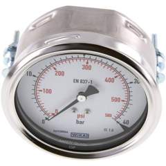 Wika MFRE 40100 CR Einbaumanometer, 3-kant-Frontring, 100mm, 0-40 bar