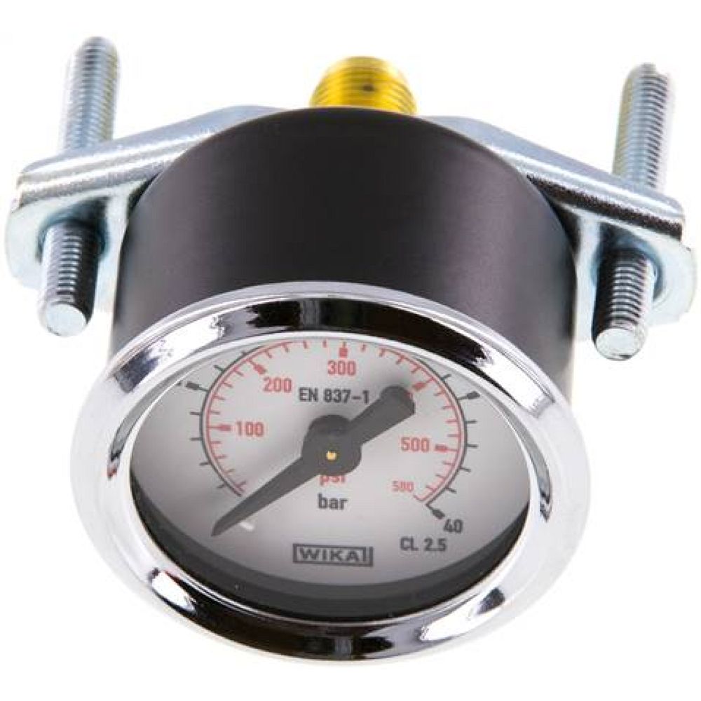 Wika MFRE 4040 Einbaumanometer, 3-kant-Frontring, 40mm, 0-40 bar