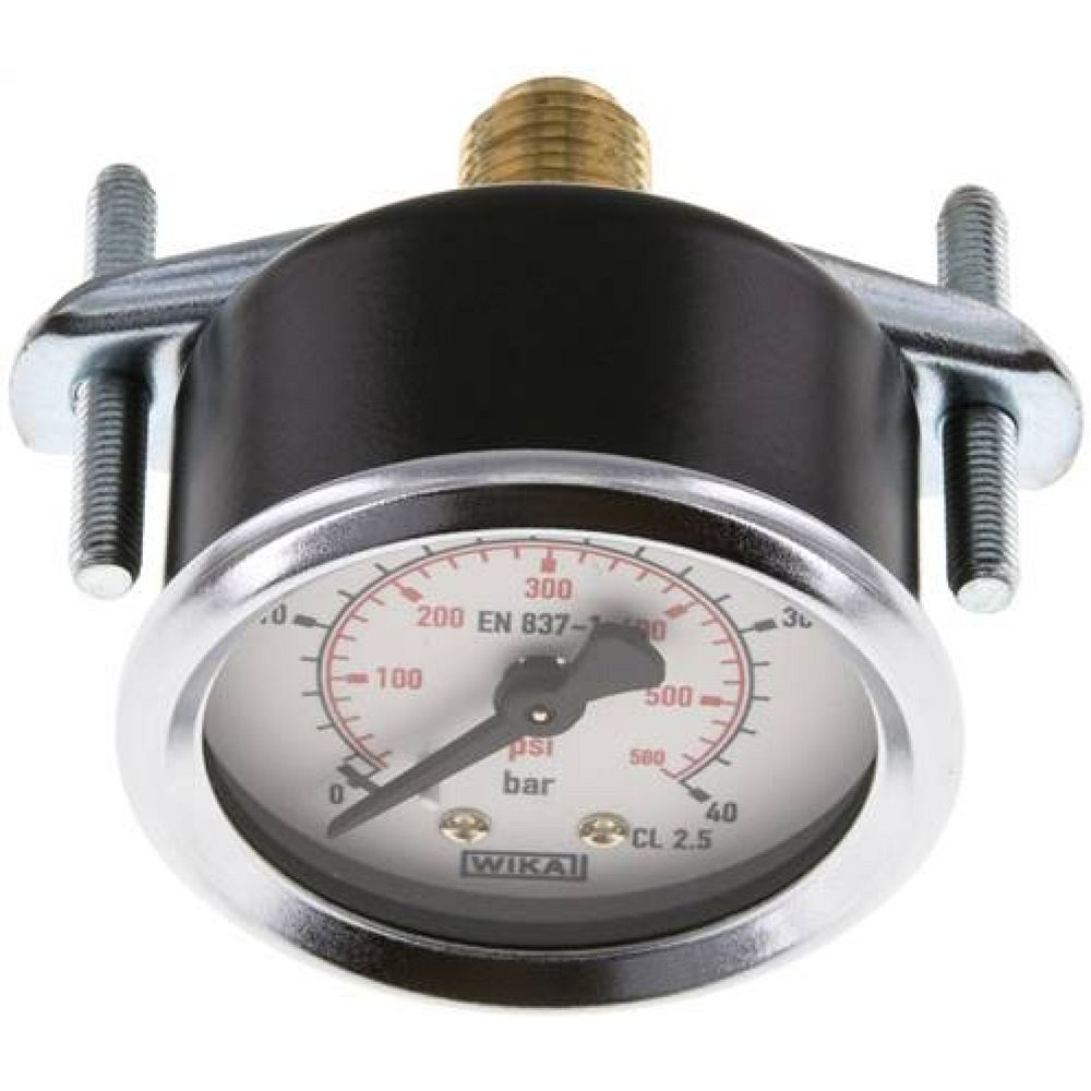 Wika MFRE 4050 Einbaumanometer, 3-kant-Frontring, 50mm, 0-40 bar