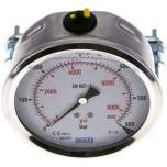 Wika MFRE 600100 GLY CR Glycerin-Einbaumanometer, 3kt-Frontring, 100mm, 0-600 bar