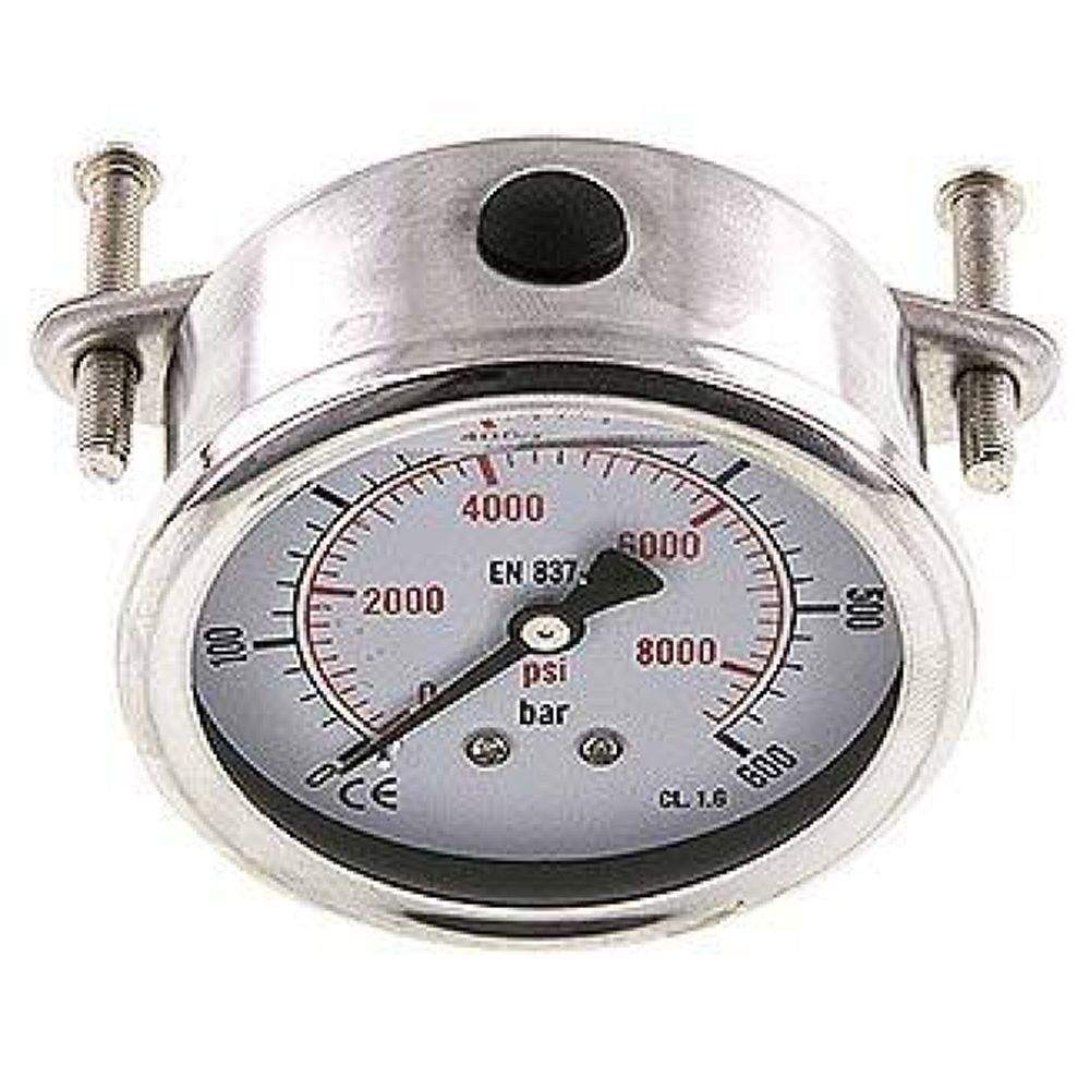 MFRE 60063 GLY CRE Glycerin-Einbaumanometer, 3kt-Frontring, 63mm, 0-600 bar