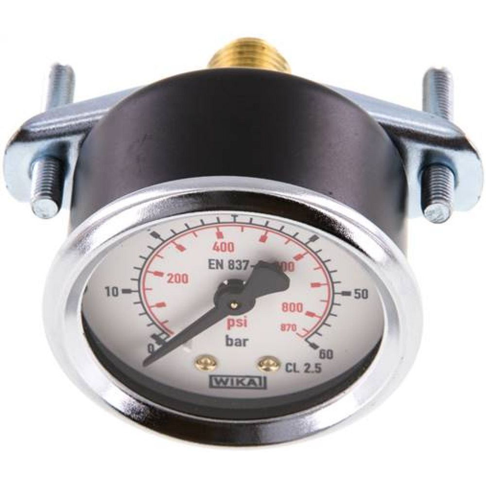 Wika MFRE 6050 Einbaumanometer, 3-kant-Frontring, 50mm, 0-60 bar