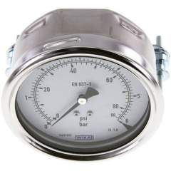 Wika MFRE 6100 CR Einbaumanometer, 3-kant-Frontring, 100mm, 0-6 bar