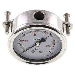 MFRE 663 GLY CRE Glycerin-Einbaumanometer, 3kt-Frontring, 63mm, 0-6 bar