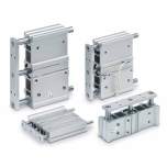 SMC MGPWM32TF-100. MGPW (Ø 20 bis Ø 32), Kompaktzylinder mit Führung, breite Ausführung