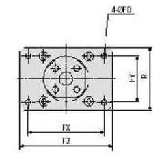 SMC MGZ80TF-75. MGZ, Double Power Cylinder, Non-rotating