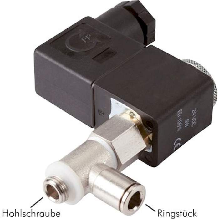 MHO 380 230V. Hohlschrauben-Magnetventil G 1/8-8, 3/2-Wege (NO
