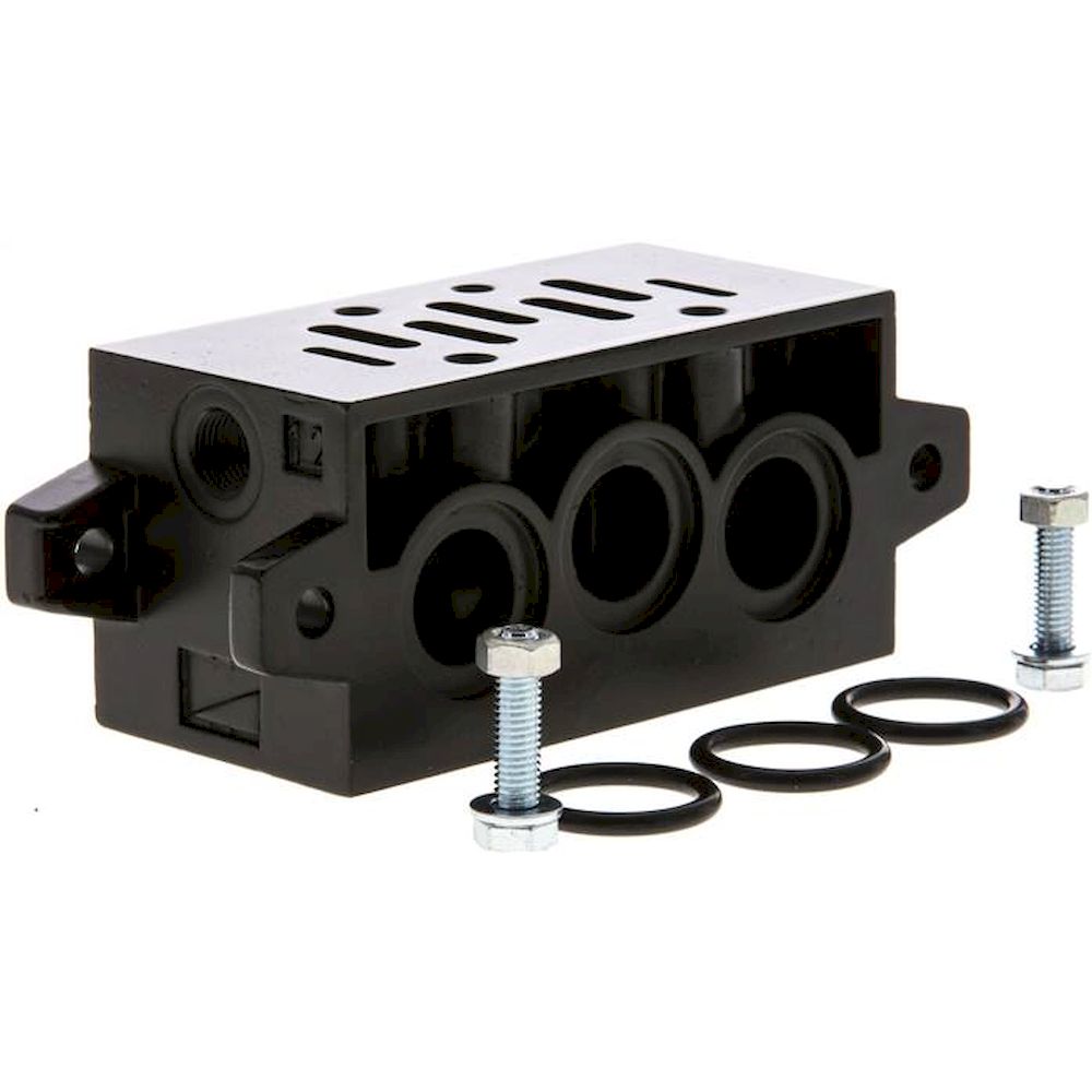 Airtec MI-013/1. ISO 1 Single linking plate, outlets at the bottom