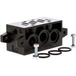 Airtec MI-013/1. ISO 1 Single linking plate, outlets at the bottom