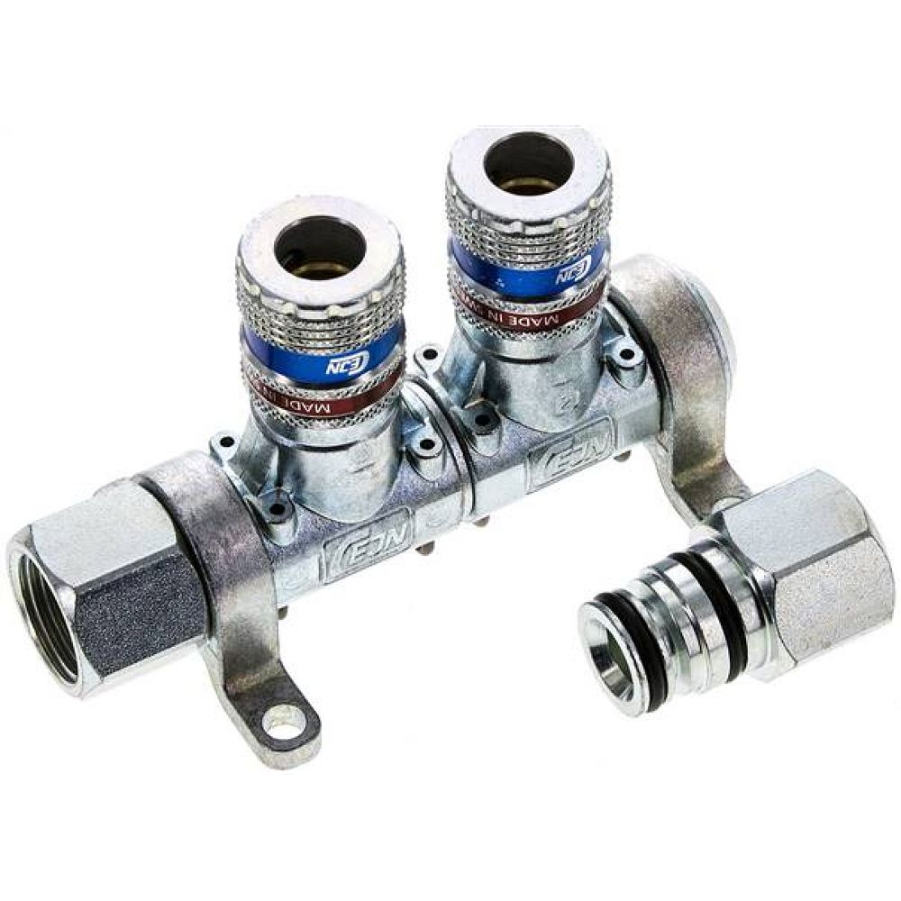 Cejn MLKDGSI 212. CEJN Multilink 2-fach Verteiler, mit Sicherheitskupplung eSafe als Abgang