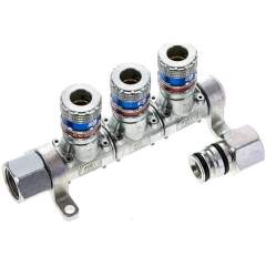 Cejn MLKDGSI 312. CEJN Multilink 3-fach Verteiler, mit Sicherheitskupplung eSafe als Abgang