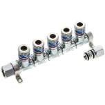 Cejn MLKDGSI 512. CEJN Multilink 5-fach Verteiler, mit Sicherheitskupplung eSafe als Abgang