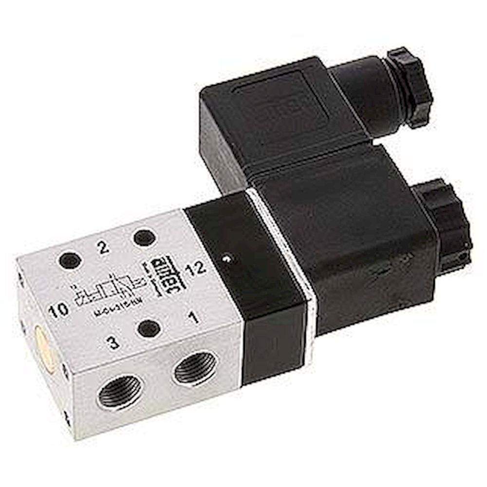 Airtec MO-04310HN-24V. 3/2-way solenoid valve, G 1/8", Air spring return (NO), 24V DC, Standard