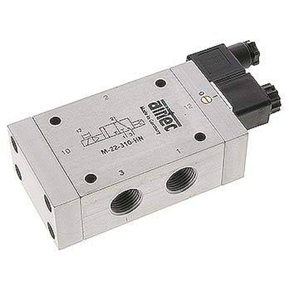 Airtec MO-22310HN-115V. 3/2-way solenoid valve, G 1/2", Air spring return (NO), 115V AC, Standard
