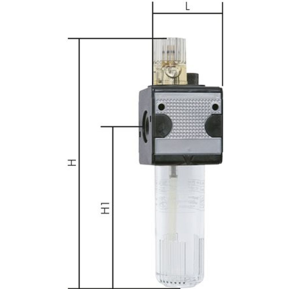 M OL 12 M Multifix Micro-Nebelöler, G 1/2", Multifix 2, Metallbehälter mit Sichtrohr
