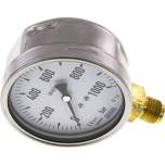 Wika MS 1000100 CR Manometer senkrecht (CrNi/Ms), 100mm, 0-1000 bar