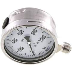 Wika MS 1000100 ES Chemie-Manometer senkrecht, 100mm, 0-1000 bar