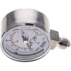 Wika MS 10050 ES ES-Manometer senkrecht, 50mm, 0-100 bar, G 1/4"