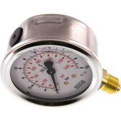 Wika MS 10063 GLY CR Glycerin-Manometer senkrecht (CrNi/Ms), 63mm, 0-100 bar