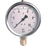 Wika MS 1,6100 GLY CR Glycerin-Manometer senkrecht (CrNi/Ms),100mm, 0-1,6 bar