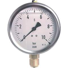 Wika MS -115100 GLY CR Glycerin-Manometer senkrecht (CrNi/Ms),100mm, -1 bis 15 bar