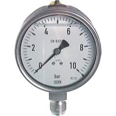 Wika MS -11,5100 GLY ES Chemie-Glycerin-Manometer senkrecht,100mm, -1 bis 1,5 bar