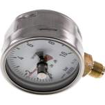 Wika MS 10100 CR-SZ Manometer senkrecht (CrNi/Ms), 100mm, 0-10 bar