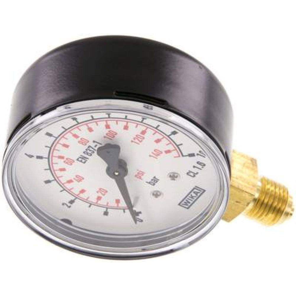 Wika MS 1063 ST Manometer senkrecht (ST/Ms), 63mm, 0-10 bar, G 1/4"