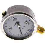 Wika MS 160100 GLY CR Glycerin-Manometer senkrecht (CrNi/Ms),100mm, 0-160 bar