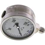 Wika MS 160100 GLY ES Chemie-Glycerin-Manometer senkrecht,100mm, 0-160 bar