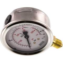 Wika MS 16063 GLY CR Glycerin-Manometer senkrecht (CrNi/Ms), 63mm, 0-160 bar