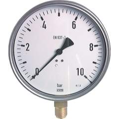 Wika MS 06160 CR Manometer senkrecht (CrNi/Ms), 160mm, 0-0,6 bar