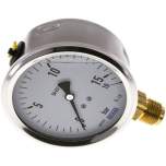 Wika MS 16100 GLY CR Glycerin-Manometer senkrecht (CrNi/Ms),100mm, 0-16 bar