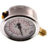 Wika MS 163 GLY CR Glycerin-Manometer senkrecht (CrNi/Ms), 63mm, 0-1 bar