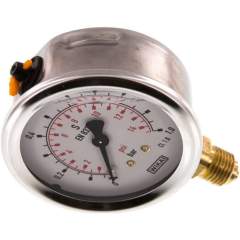 Wika MS 163 GLY CR Glycerin-Manometer senkrecht (CrNi/Ms), 63mm, 0-1 bar