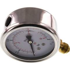 MS 163 GLY CRE Glycerin-Manometer senkrecht (CrNi/Ms), 63mm, 0-1 bar