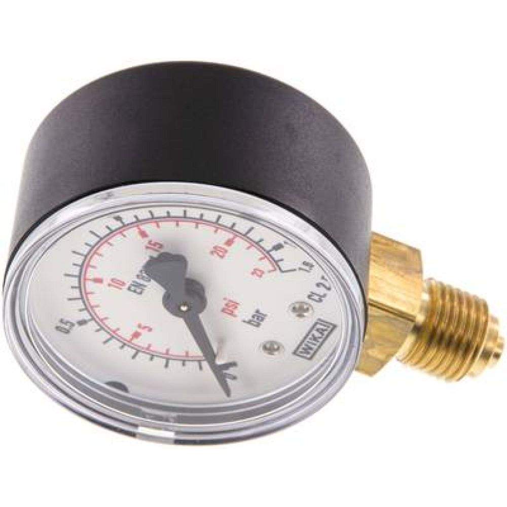 Wika MS 1,650 Manometer senkrecht (KU/Ms), 50mm, 0-1,6 bar, G 1/4"