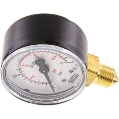 Wika MS 1,650 ST Manometer senkrecht (ST/Ms), 50mm, 0-1,6 bar, G 1/4"