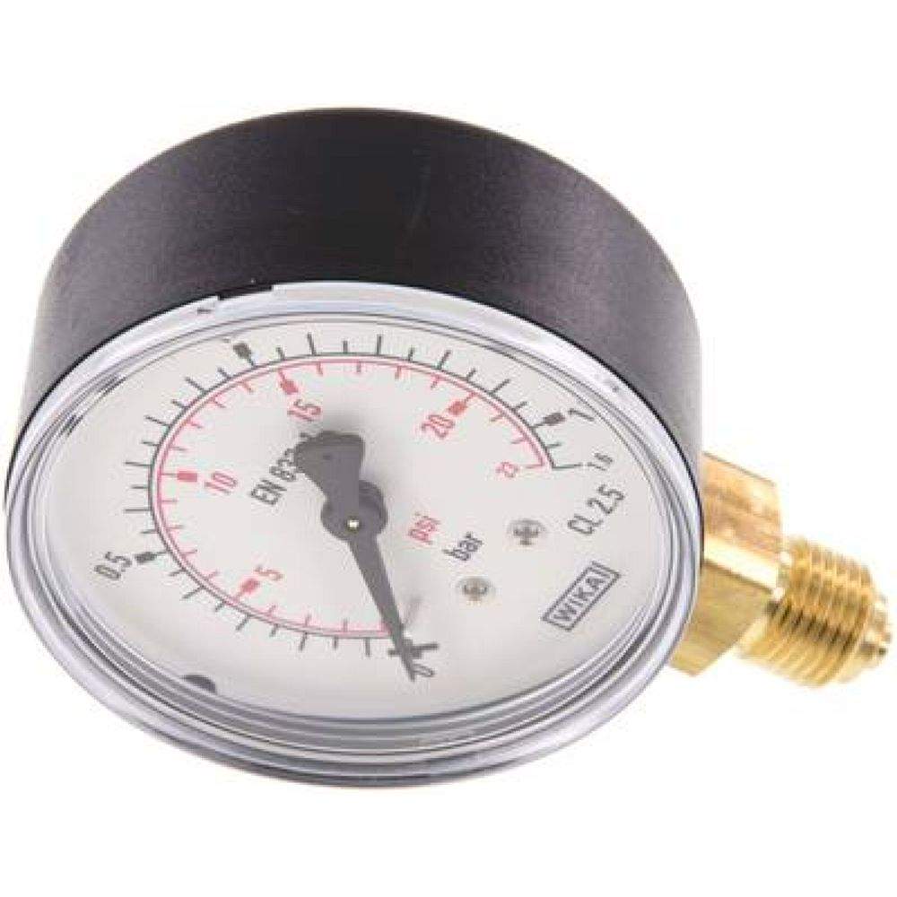 Wika MS 1,663 Manometer senkrecht (KU/Ms), 63mm, 0-1,6 bar, G 1/4"